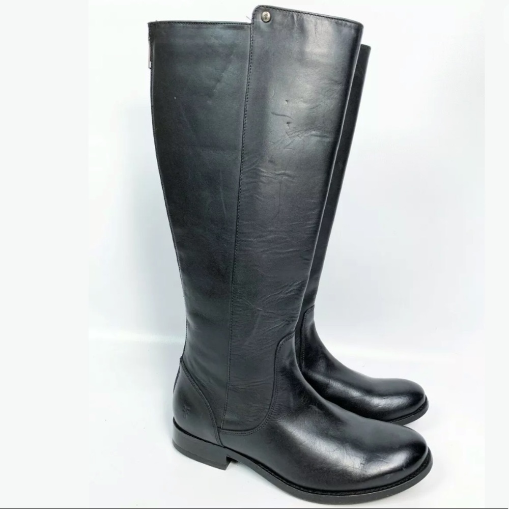 Frye Womens Melissa Black Leather Boots 3475436